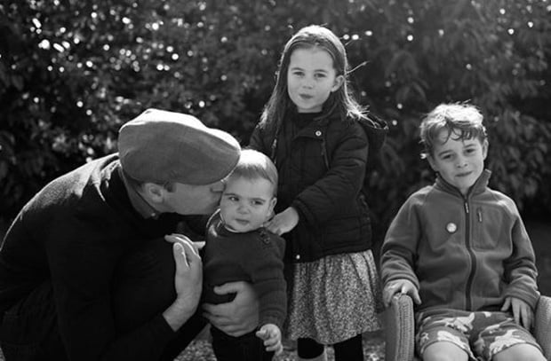William and the kids photographed by Duchess Catherine. (Photo: Duchess Catherine/Cambridge Royal Instagram)