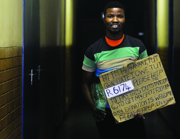 Tshwane University of Technology student Phakamani Dludla needs money to pay off his fees. Picture: Rosetta Msimango