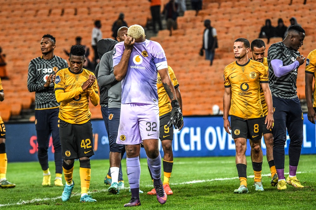 An emotional Itumeleng Khune with teammates after the DStv Premiership match between Kaizer Chiefs and Sekhukhune United at FNB Stadium on January 07, 2023 in Johannesburg, South Africa. 
