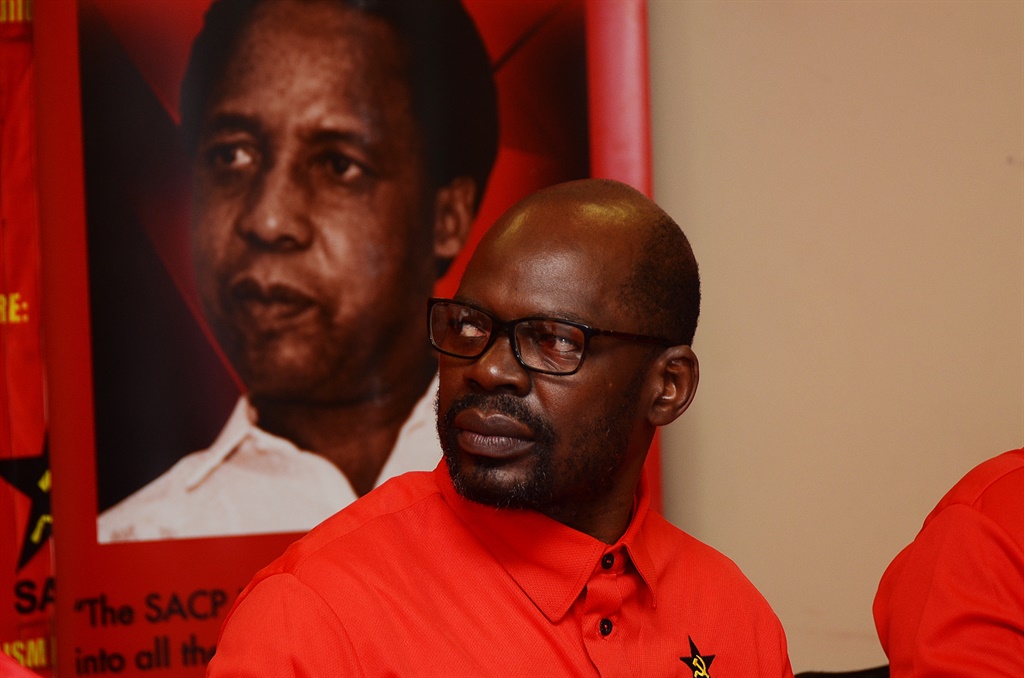 South African Communist Party (SACP) second deputy general-secretary Solly Mapaila during a media briefing. Picture: Felix Dlangamandla