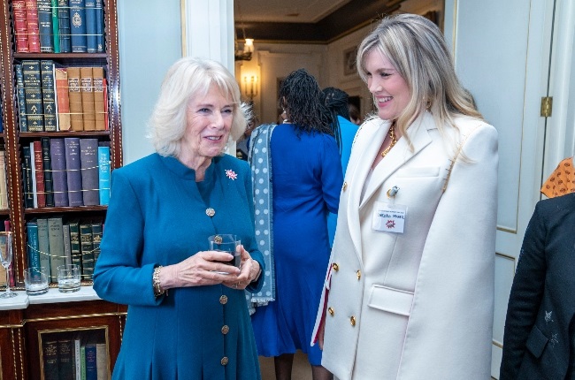 The Duchess of Cornwall and actress Emerald Fennell met for the first time at an International Women’s Day event. (PHOTO: Gallo Images/Getty Images)