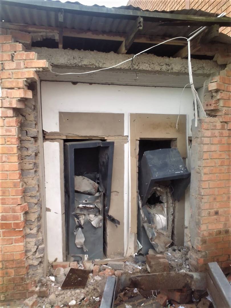 The two ATMs bombed at a mini-supermarket. Photo: Supplied