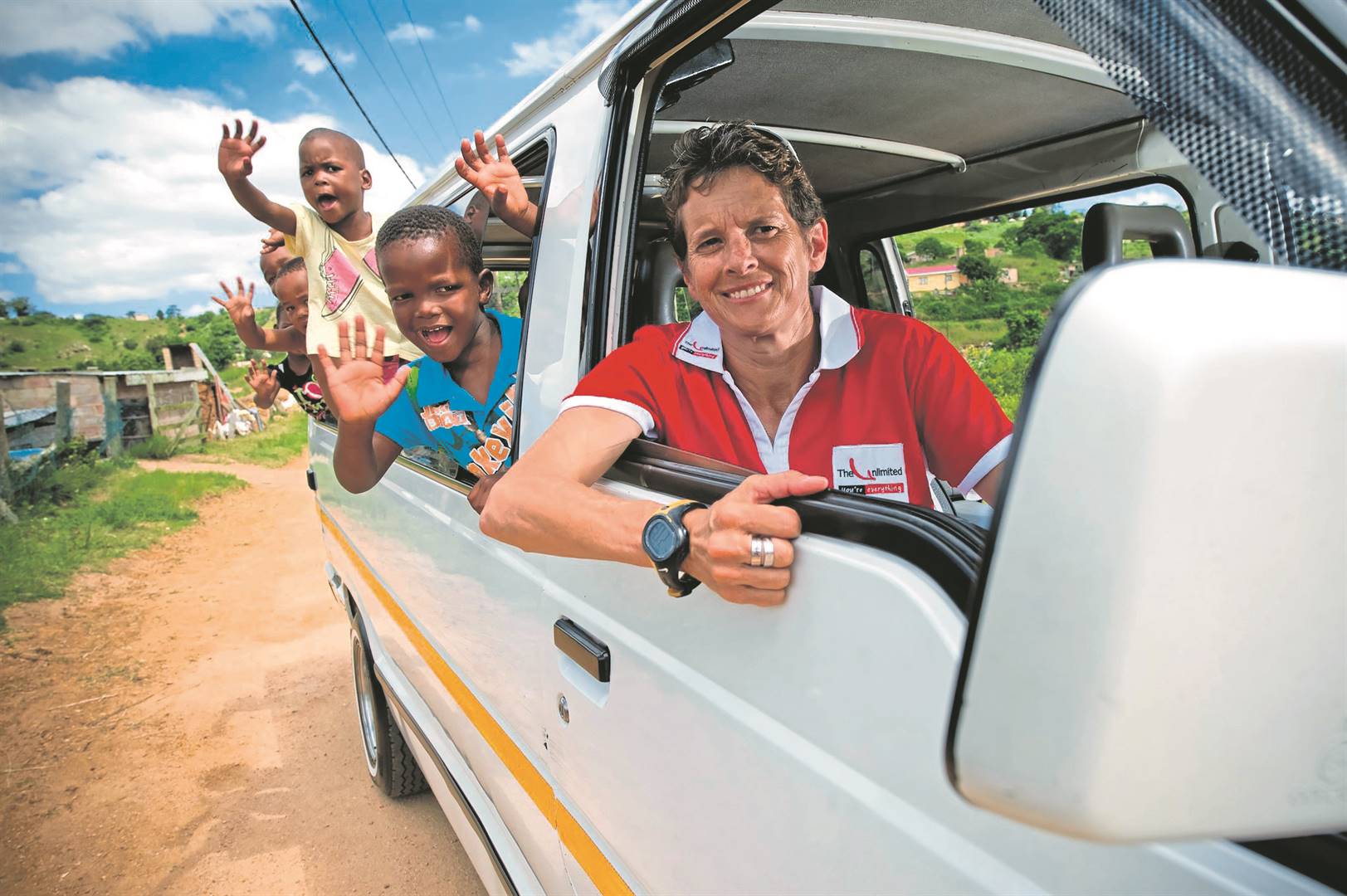 Zola Budd behind the wheel of the popular Mzansi taxi that is nicknamed after her.