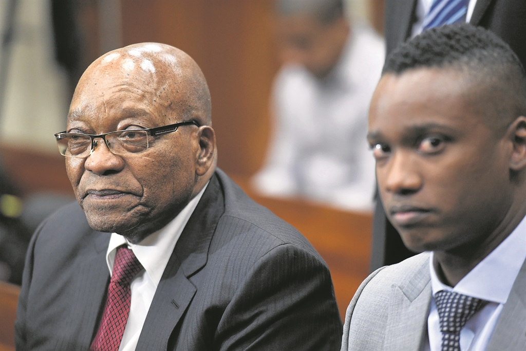 Former President Jacob Zuma and his son Duduzane Zuma at the Randburg Magistrates’ Court. Picture: Deaan Vivier