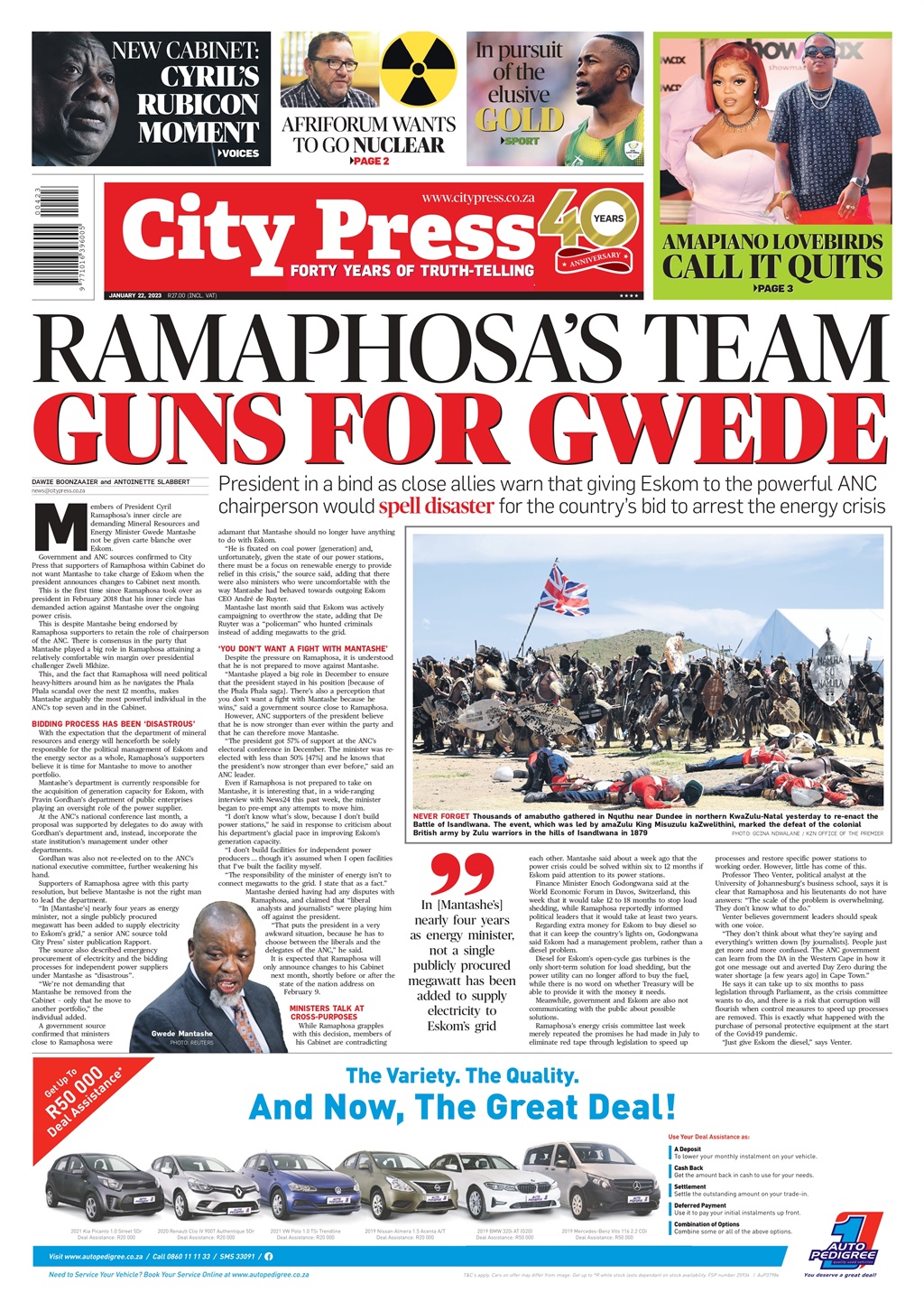 What's in City Press, January 22 2023