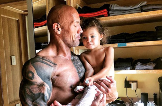 Dwayne 'The Rock' Johnson with his daughter, Jasmine.