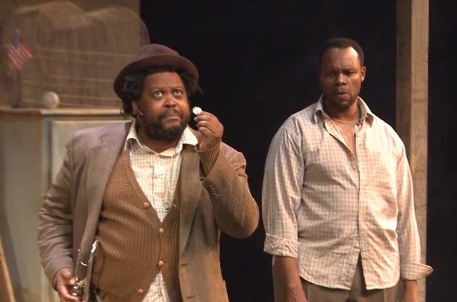 Still from recorded performance of Fences.