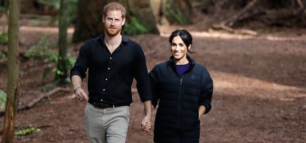 Prince Harry and Meghan enjoy their last day in New Zealand. (Photo: AP)