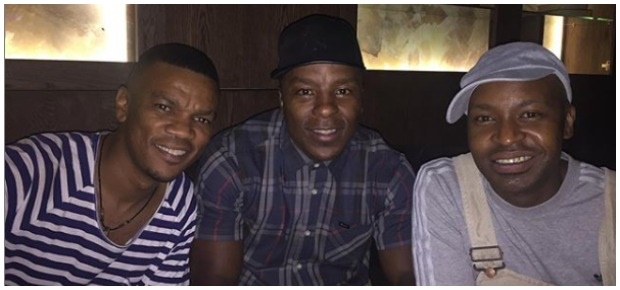 TKZee group members Zwai Bala , Kabelo Mabalane and Tokollo Tshabalala. (Photo:Kabelo Mabalane Instagram)