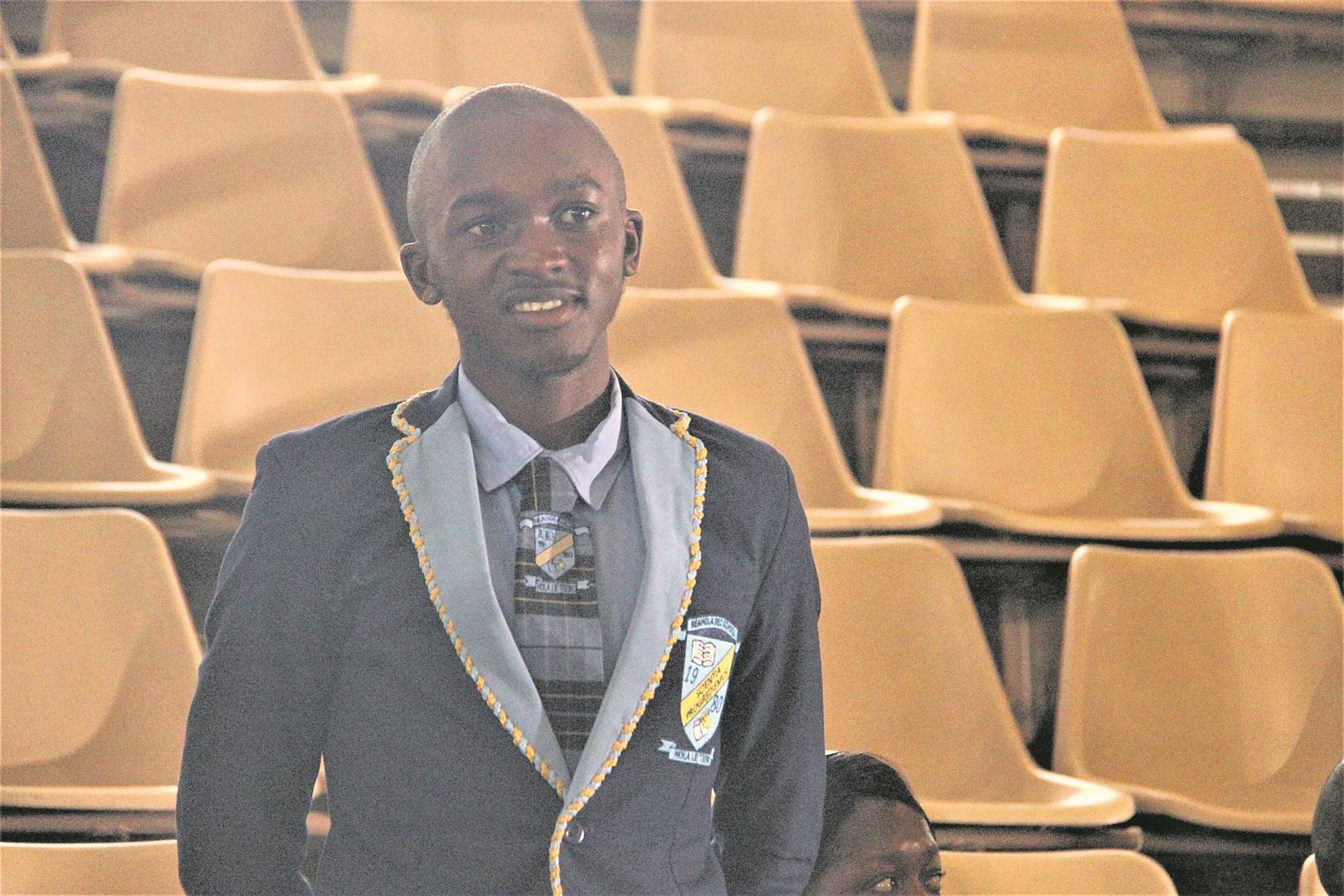 Torino Malik Shunga of the Reahola Secondary School, one of the Free State’s star matrics.