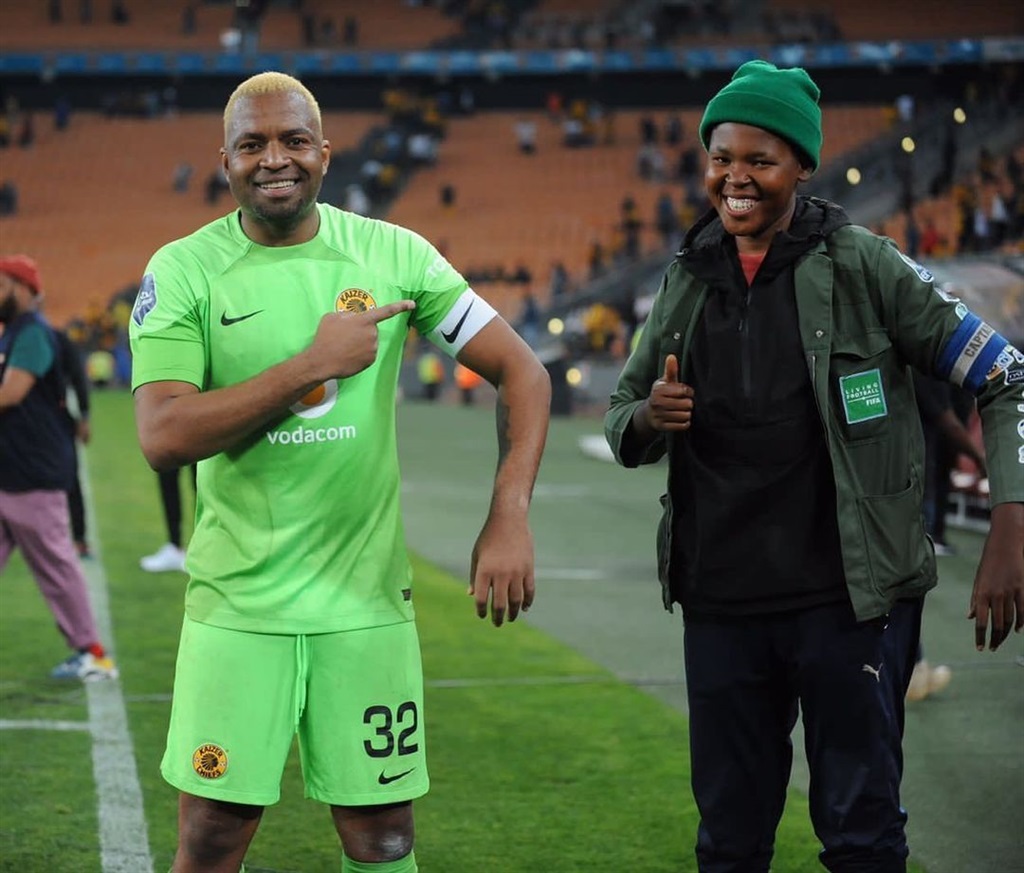 Itumeleng Khune donated a pair of boots to a young