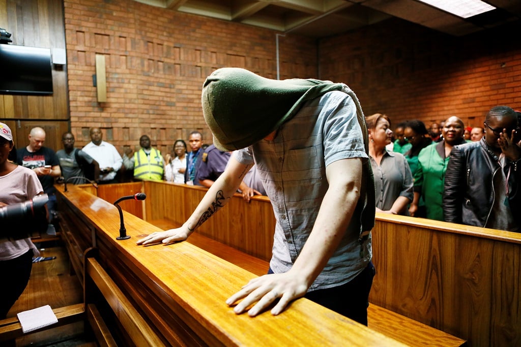 Nicholas Ninow, the man accused of raping a 7-year-old girl in the bathroom of a Dros restaurant, during his appearance at the Pretoria Magistrates’ Court on November 1 2018. Picture: Phill Magakoe/Gallo Images