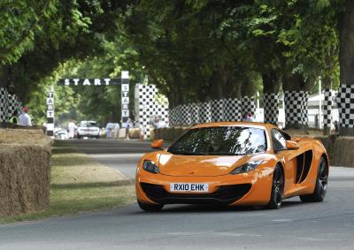 McLaren’s MP4-12C charging up Lord March’s driveway at the recent Goodwood Festival of Speed in West Sussex. Made quite an impact. Nearly 3 000 people are interested in buying one.