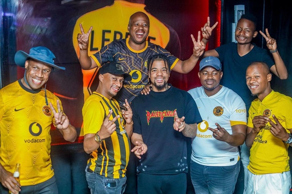 George Lebese hanging out with his former club Kaizer Chiefs' supporters at Seventeen Lifestyle Pta.