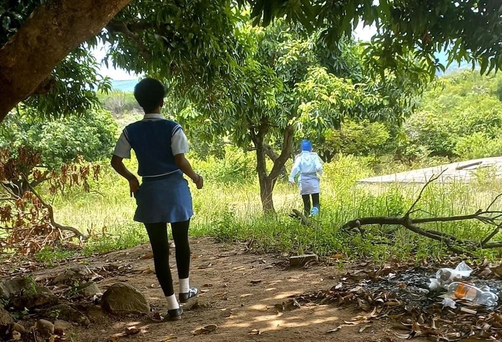 Pupils from Lamulelani High School in Bushbuckridge have to relieve themselves in the bush.