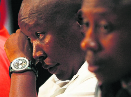 Julius Malema sports his infamous watch. Picture: Foto24 / Gallo Images / Getty Images