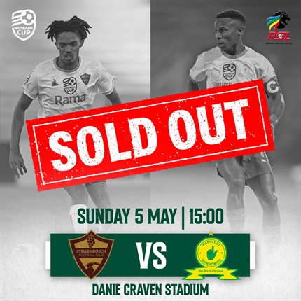 <p>The iconic Danie Craven Stadium will be filled to its capacity today. 16 000 passionate football fans will sit under the Stellenbosch sunshine and breeze for what is expected to be a thrilling match. The winners will take on Orlando Pirates after their 3-1 victory against Chippa United.</p><p>- Tashreeq Vardien</p>