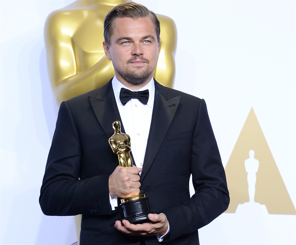Leonardo DiCaprio, winner of the Best Actor award for The Revenant, at the 88th Annual Academy Awards. 