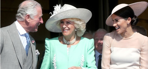 Prince Charles, Camilla and Meghan. (Photo: Getty Images)