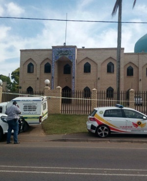 Police cordoned off the area around the mosque in Verulam shortly after the attack. 