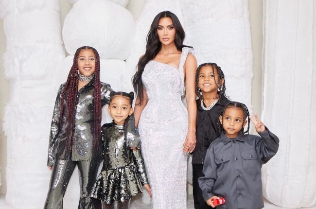 Kim Kardashian with her kids (from left) North, Chicago, Saint and Psalm. (PHOTO: Instagram/ @kimkardashian)