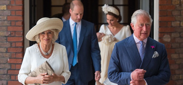 Royal family members at the christening of Prince Louis of Cambridge. (Photo: Getty Images)