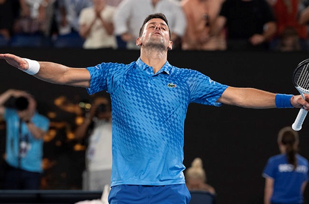 <p>A rampant Novak Djokovic surged into a 10th Australian Open final Friday to close in on a record-equalling 22nd Grand Slam crown, with only Stefanos Tsitsipas now standing in his way.</p><p>The Serbian fourth seed overcame an early wobble to romp past unseeded American Tommy Paul 7-5, 6-1, 6-2 on Rod Laver Arena in style.</p><p>Another title on Sunday will move him alongside Rafael Nadal with 22 Slam wins and see the 35-year-old return to world number one for the first time since last June.</p><p>Greek third seed Tsitsipas, who ground past Russian 18th seed Karen Khachanov 7-6 (7/2), 6-4, 6-7 (6/8), 6-3 in the other semi-final, can also become the top-ranked player should he lift the trophy.</p><p>Djokovic played the clash without father Srdjan courtside after he was filmed posing with a man holding a Russian flag featuring Vladimir Putin's face following his son's quarter-final win on Wednesday.</p><p>The incident sparked a backlash from Ukraine and led to calls for Djokovic's father to be banned from the tournament.</p><p>Srdjan issued a statement ahead of the semi-final saying he would stay away, insisting he "wishes only for peace" and never wanted to cause "disruption".</p><p>There was an empty seat next to his mother Dijana during the match.</p><p>"I'm really thankful that I have enough gas in my legs to be able to play at this level on one of the biggest tennis courts in the world," said Djokovic, who is now 11-0 for the season and into a 33rd Grand Slam final.</p><p>"Of course, I'm not as fresh as the beginning of the tournament but we put in a lot of hours in the off-season on fitness in order to be in a good condition to play best of five (sets).</p><p>"I know what's expected of me, I've been in this situation so many times in my career. Experience helps also," he added of being in another final.The win extended his unbeaten streak at the Australian Open to 27 matches to claim sole ownership of the Open-era record at Melbourne Park ahead of Andre Agassi.</p><p>Djokovic had never played Paul before and said he was wary of a "very explosive, very dynamic player", with the American initially refusing to go quietly.</p><p>The Serb, a hot favourite, attacked his opponent's straight away for an early break, then broke again when the 35th-ranked Paul fired a forehand long to race 5-1 in front.</p><p>A run-in with the umpire over using his towel between points seemed to rattle Djokovic and he was broken twice in a row as Paul came surging back to 5-5.Djokovic regrouped to hold serve and break again and take the set in 59 minutes.</p><p>After that wobble, it was all business, despite clutching his strapped hamstring several times, romping through the next two sets with minimal resistence.</p><p>He will meet Tsitsipas next after the Greek battled into his first Australian final and only second at a Grand Slam.</p><p>In the previous one, at Roland Garros in 2021, he fell to Djokovic in five sets after holding a 2-0 lead.At 24, Tsitsipas is the youngest man to reach the Melbourne final since a 23-year-old Djokovic in 2011.</p><p>"I dreamed as a kid to maybe one day get to play in this court against the best players in the world," said Tsitsipas, who is also unbeaten this season with a 10-0 record.</p><p>"I'm extremely happy that I'm in the final now and let's see what happens."</p><p>Tsitsipas has thrived in Melbourne throughout his career after bursting on the scene at the 2019 event as a 20-year-old when he dethroned defending champion Roger Federer in the last 16.</p><p>He went on to reach the semi-finals that year and again in 2021 and 2022. He came into his clash with Khachanov brimming with confidence.</p><p>Despite failing to get over the line when serving for the match at 5-4 in the third set, then with two match points in the tiebreak, he kept his cool to secure the win and a date with Djokovic.</p><p><strong>-AFP</strong></p>