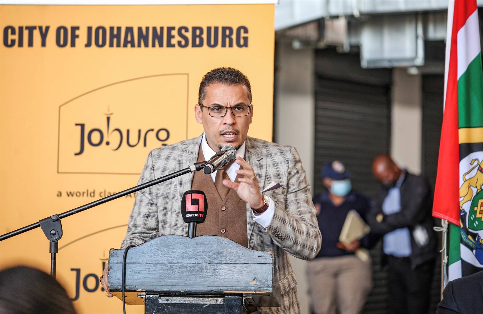 City of Joburg manager Floyd Brink gives an update on the costs. Photo by Gallo Images 