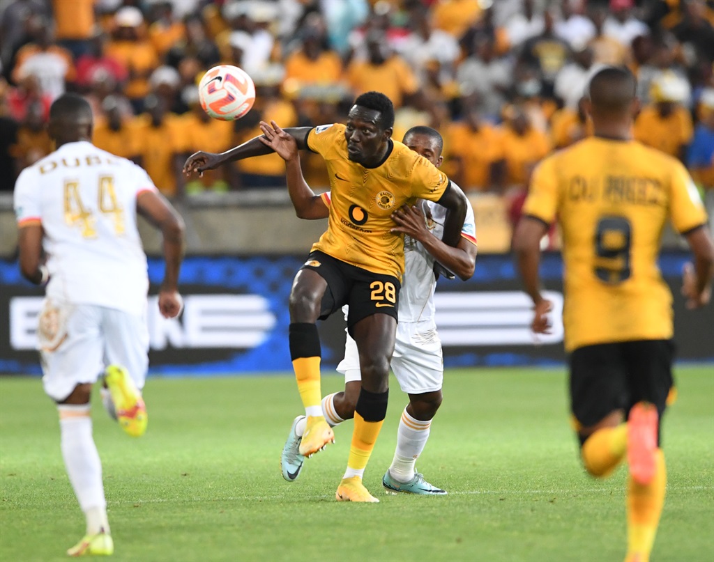 POLOKWANE, SOUTH AFRICA - JANUARY 29: Caleb Bimenyimana of Kaizer Chiefs during the DStv Premiership match between Kaizer Chiefs and Royal AM at Peter Mokaba Stadium on January 29, 2023 in Polokwane, South Africa. (Photo by Philip Maeta/Gallo Images)
