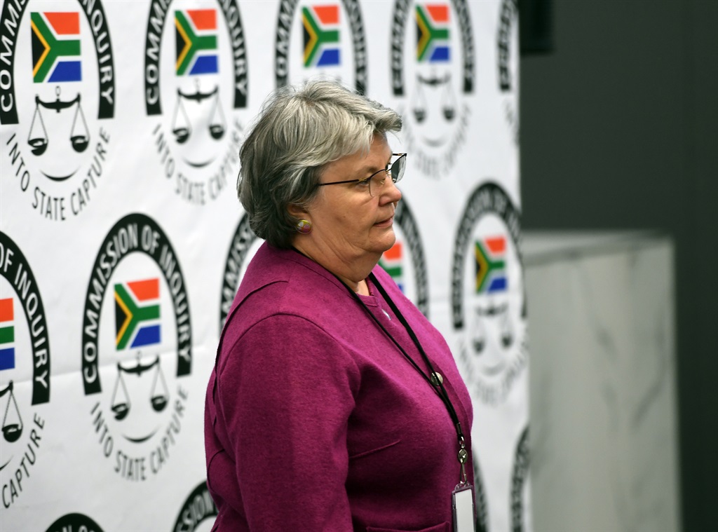 Former public enterprises minister Barbara Hogan at the Zondo commission of inquiry into state capture on Monday (November 12 2018) in Johannesburg. Hogan revealed that former president Jacob Zuma pushed for Simphiwe Gama to be appointed Transnet chief executive. Picture: Felix Dlangamandla/Netwerk24