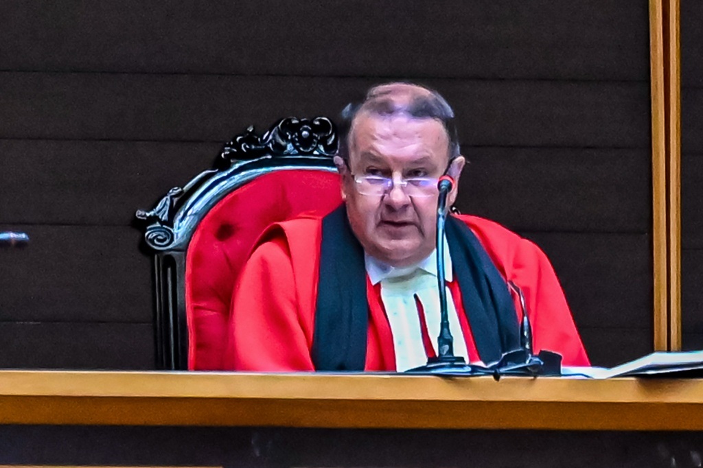 Judge Piet Koen presiding over former president Jacob Zuma's arms deal corruption trial at the KwaZulu-Natal High Court in Pietermaritzburg on 30 January 2023.