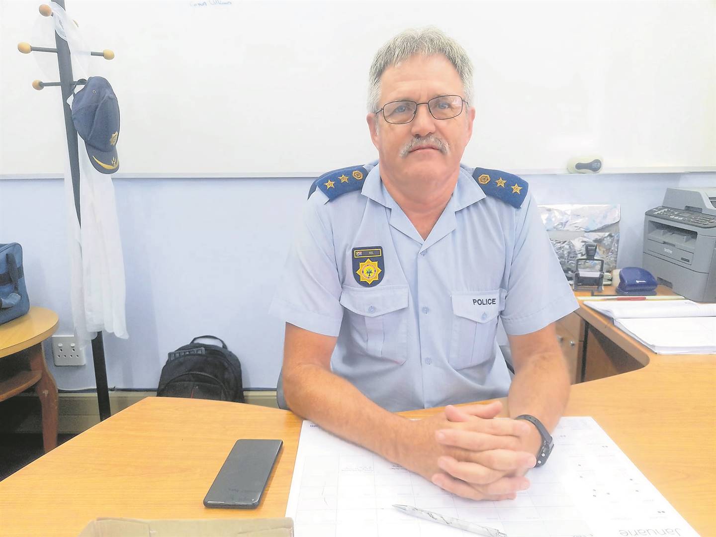 Col Hannes Nel is the new station commander at Steenberg Police Station.PHOTO: natasha bezuidenhout