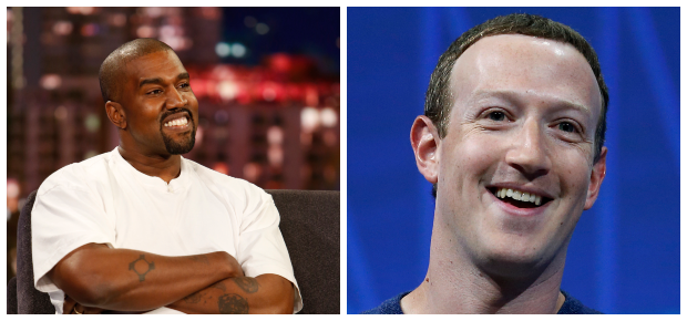 Mark Zuckerberg and Kanye West (PHOTO: GETTY IMAGES/GALLO IMAGES)
