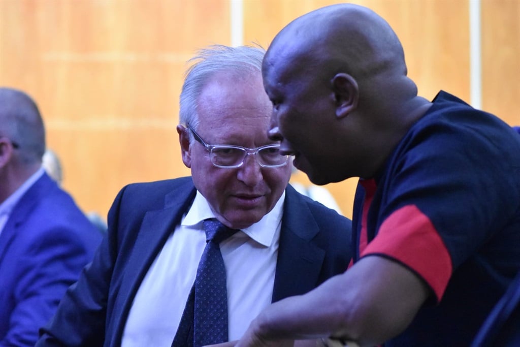 EFF leader Julius Malema and his legal representative, senior counsel, advocate Laurence Hodes. 
