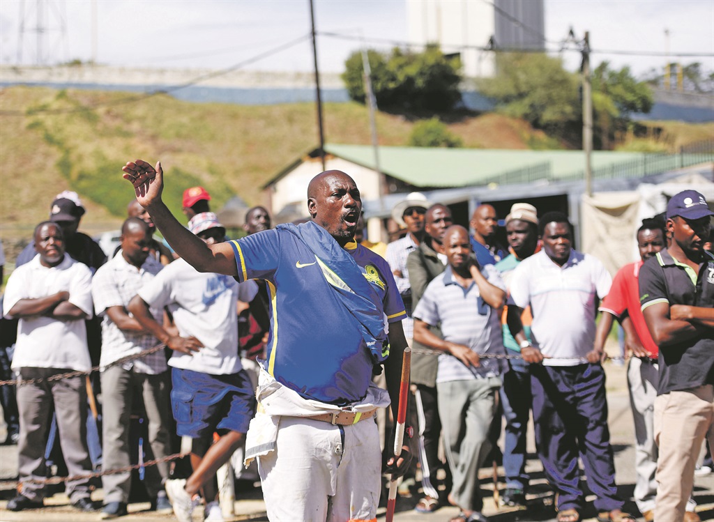 South Deep gold mine where workers are on strike against retrenchments. Picture: Tebogo Letsie/City Press