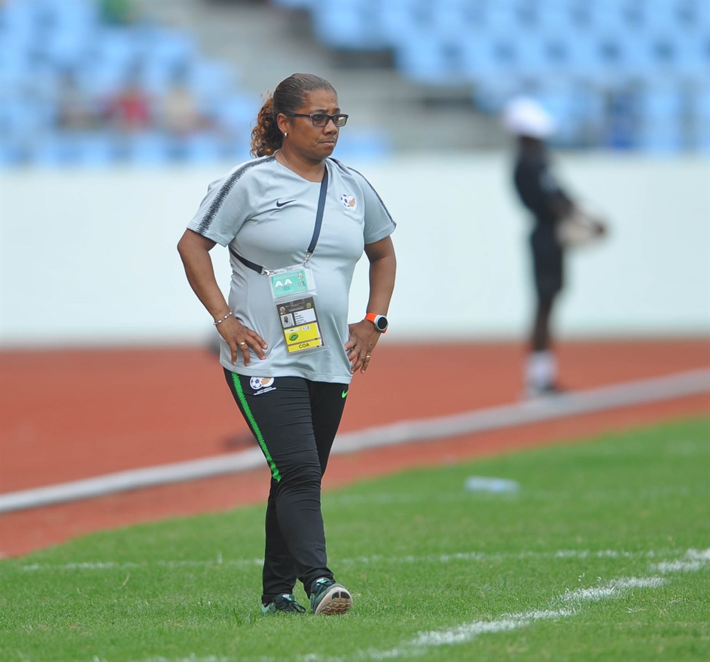 Banyana Banyana coach Desiree Ellis during the 2018  African Womens Cup of Nations match between South Africa and Nigeria  