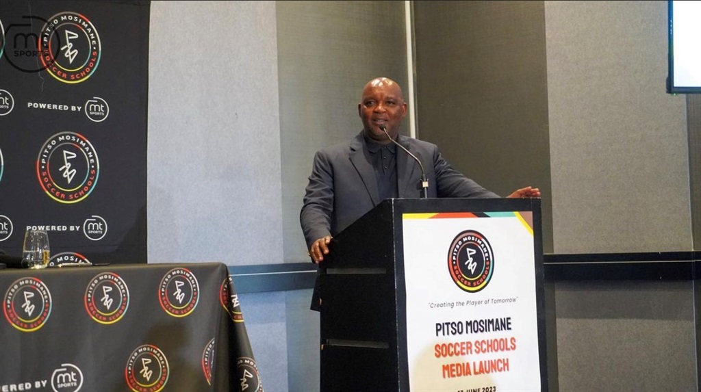 Pitso Mosimane at the media launch of the PMSS.