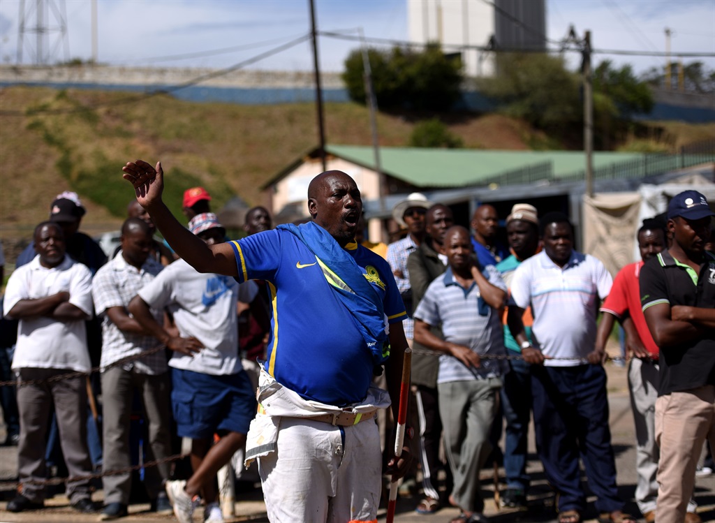  South Deep gold mine where workers are on strike over the announced restructuring that will see more than 1500 employees and contractors lose their jobs. Picture: Tebogo Letsie/City Press