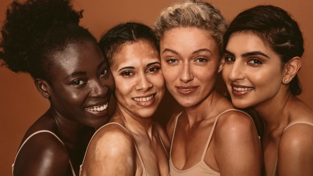 Beautiful women with different skin types