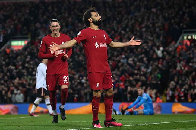 Mohamed Salah of Liverpool celebrates (Getty)