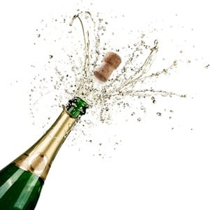 A champagne cork can travel speeds up to 40km/hr. 