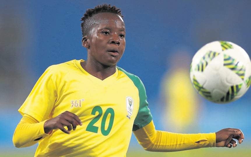 Top-scoring Thembi Kgatlana leads Banyana Banyana against Mali in the Women’s Afcon in Ghana. Picture: Gallo Images