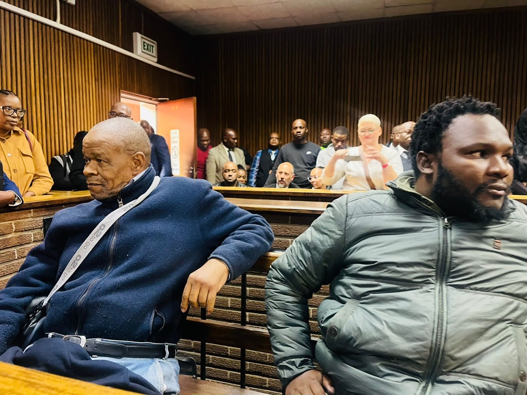 Zolile Sekeleni and Senohe Matsoara in the Bloemfontein Magistrates Court. Photo by Joseph Mokoaledi