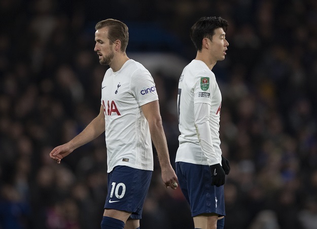 Tottenham Hotspur players Harry Kane and Son Heung-Min.