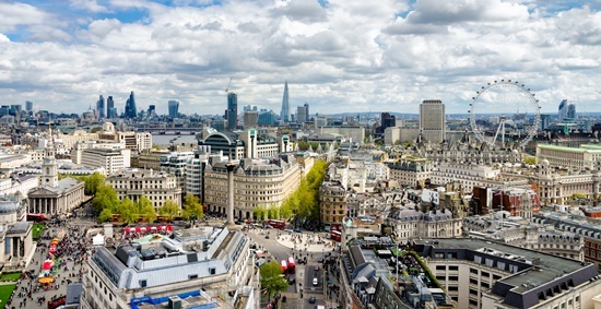 A Panoramic of the London skyline