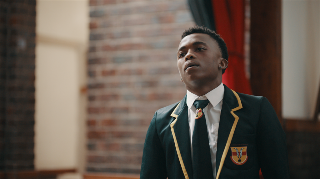 Olifantsfontein High charmer boy, Khaya, played by Toka Mtabane in Showmax's 'Youngins'. (Supplied/Multichoice)