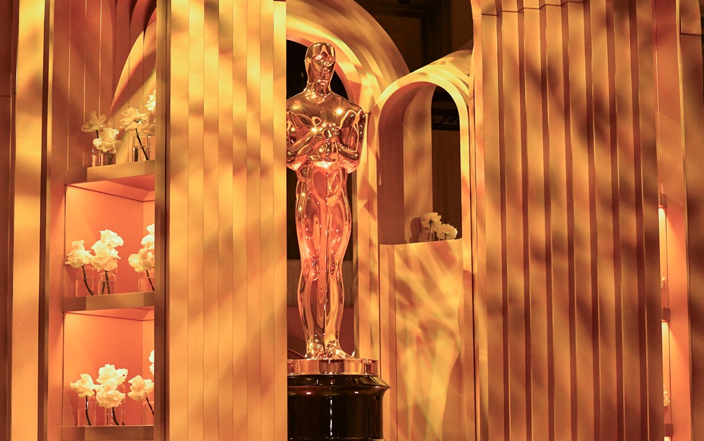 An Oscar statue is seen during the 96th Oscars Governors Ball preview at the Ray Dolby Ballroom on 5 March  2024 in Hollywood, California. (Valerie Macon/AFP)