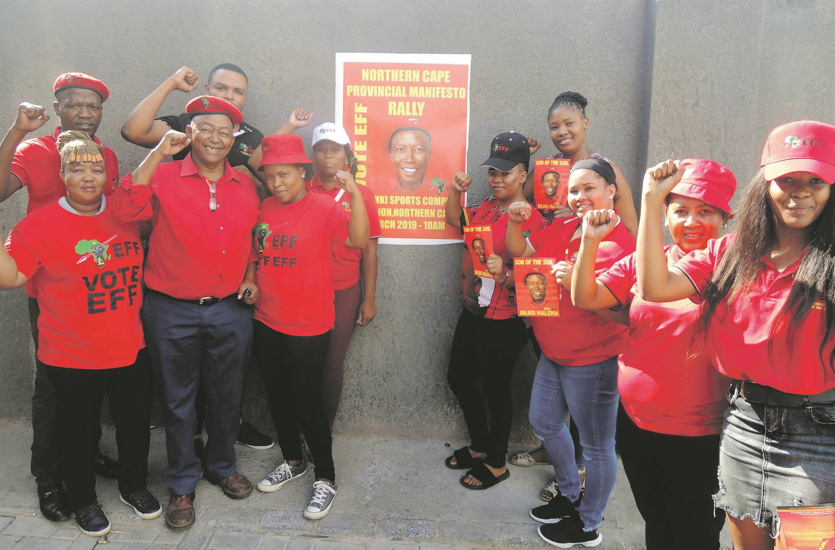 red alert EFF ‘ground forces’ prepare to welcome party leader Julius Malema today, where he will hold a rally in Maphinki