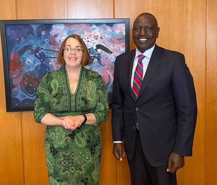 US Assistant Secretary of State for African Affairs Molly Phee and Kenyan president William Ruto.