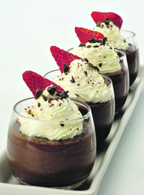 The delightfully delicious and decadent chocolate mousse.
